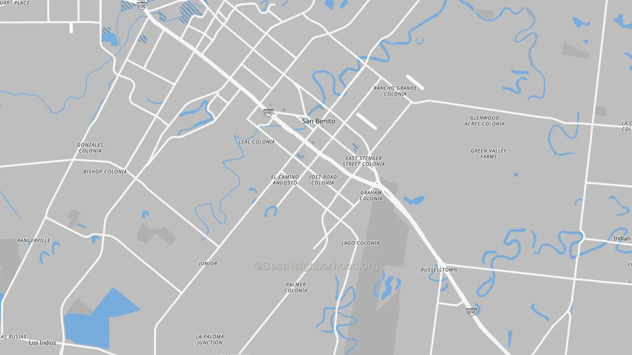 Transit Grade map of 78586, TX