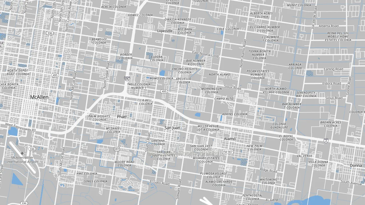 Transit Grade map of 78589, TX