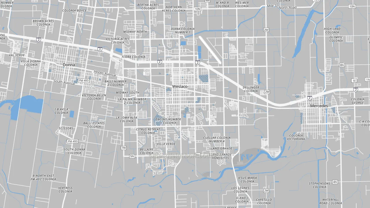 Transit Grade map of 78596, TX