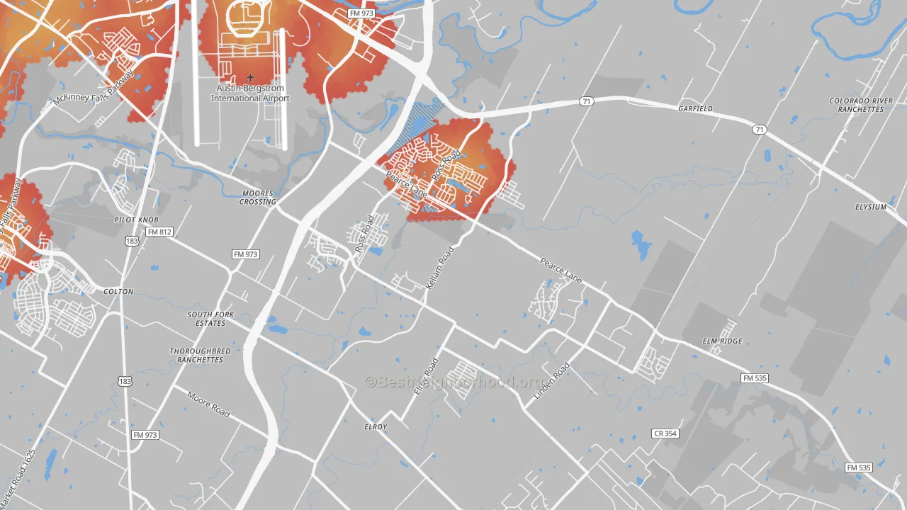 Transit Grade map of 78617, TX
