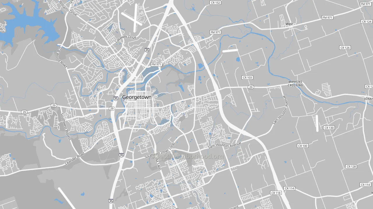 Transit Grade map of 78626, TX