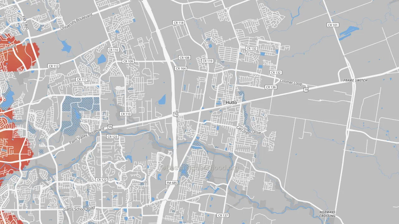 Transit Grade map of 78634, TX