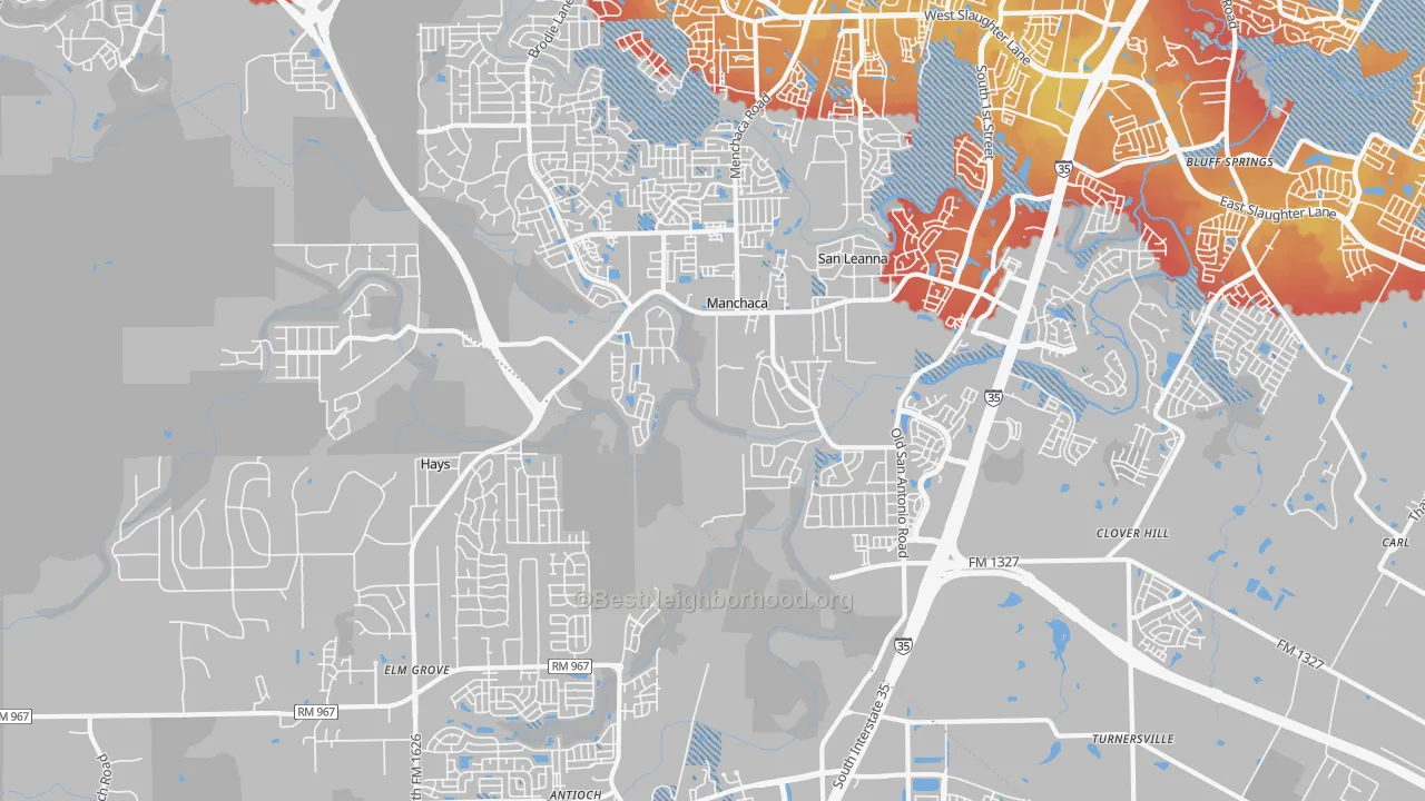 Transit Grade map of 78652, TX