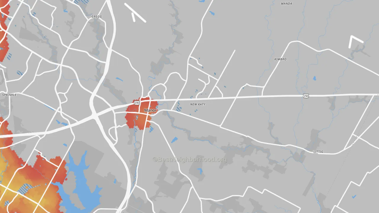 Transit Grade map of 78653, TX