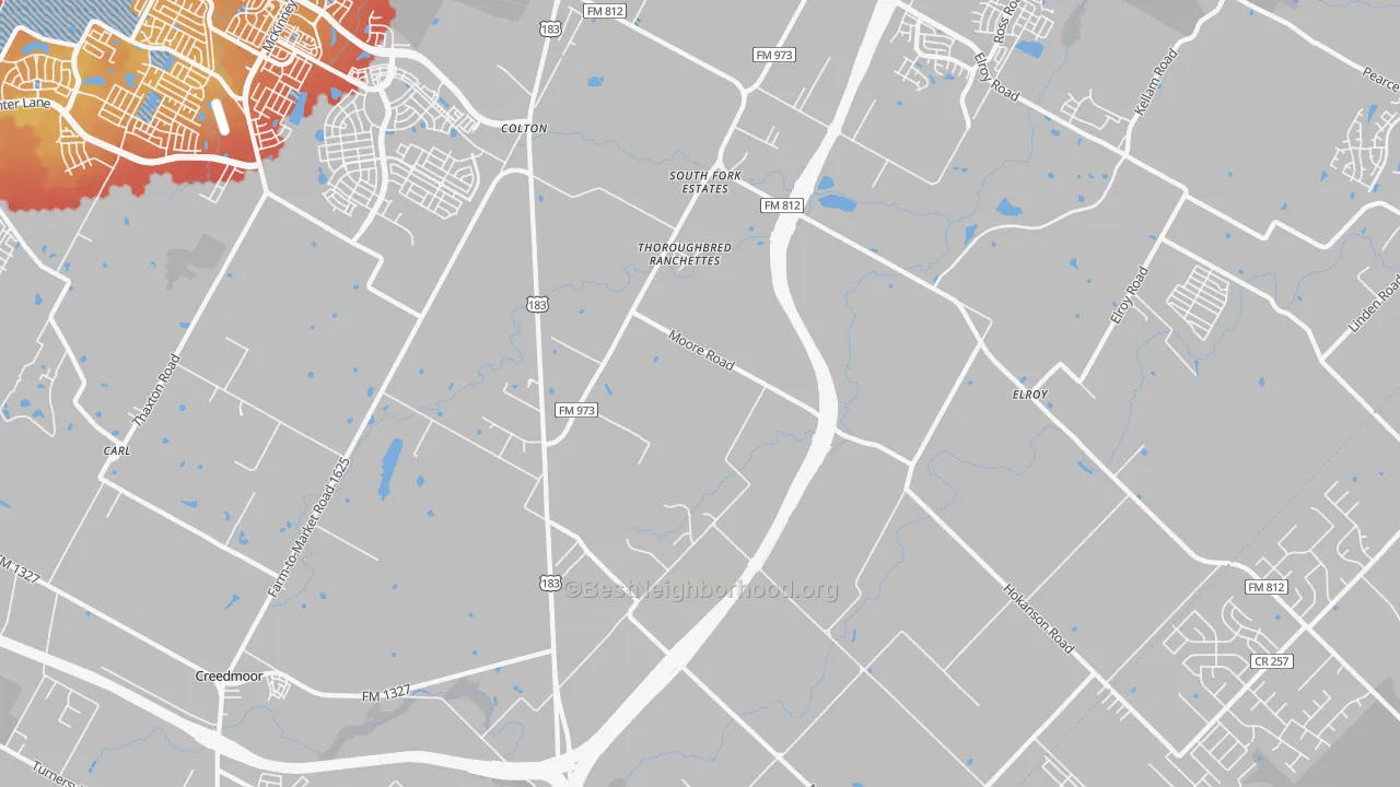 Transit Grade map of 78719, TX
