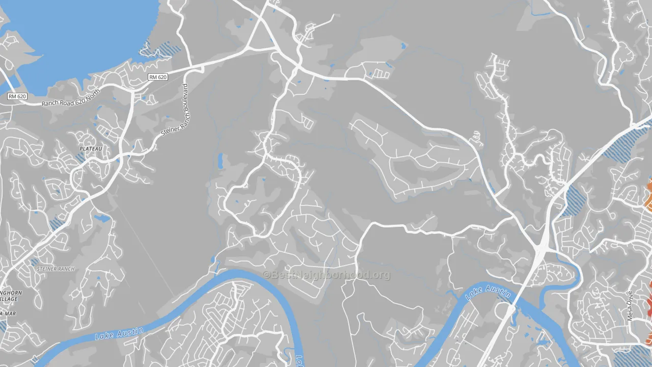 Transit Grade map of 78730, TX
