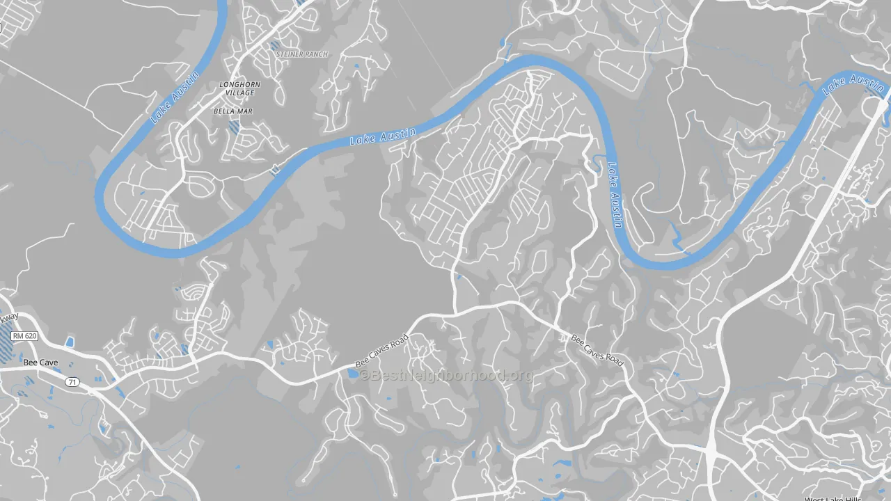 Transit Grade map of 78733, TX