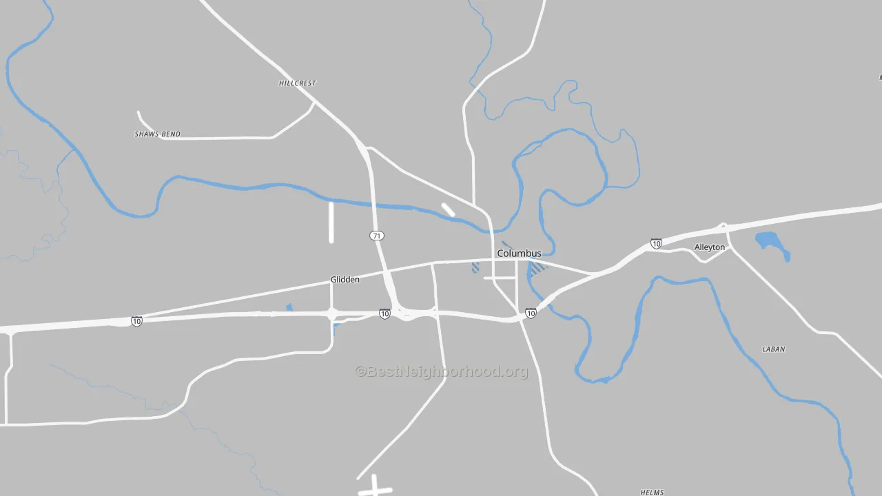 Transit Grade map of 78934, TX