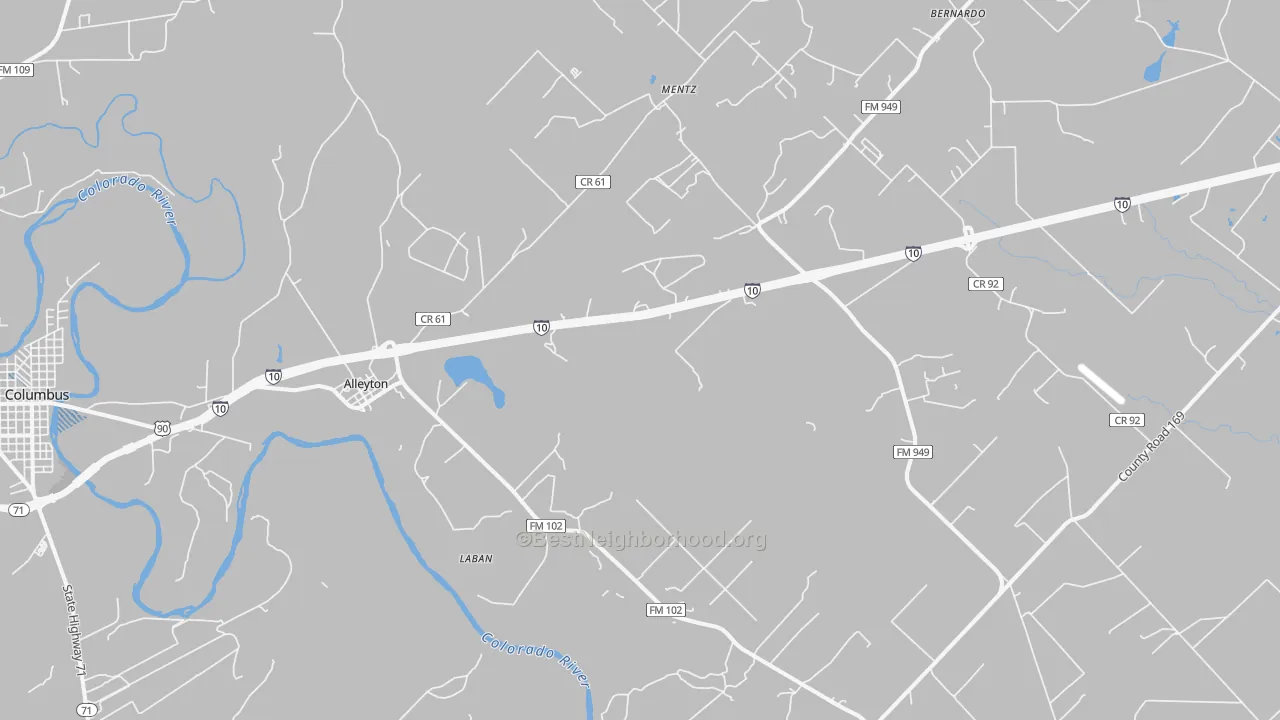 Transit Grade map of 78935, TX