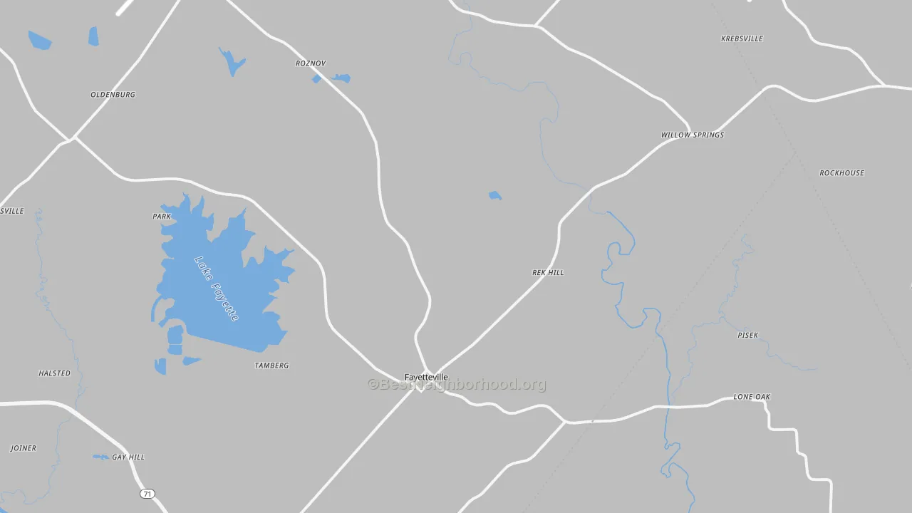 Transit Grade map of 78940, TX