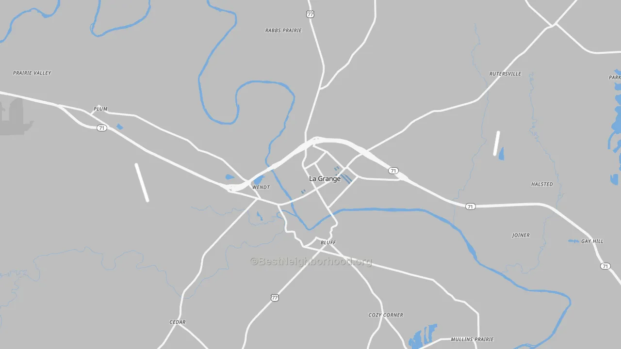 Transit Grade map of 78945, TX