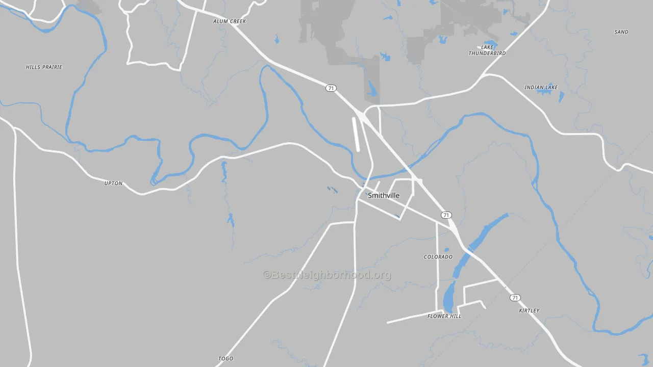 Transit Grade map of 78957, TX