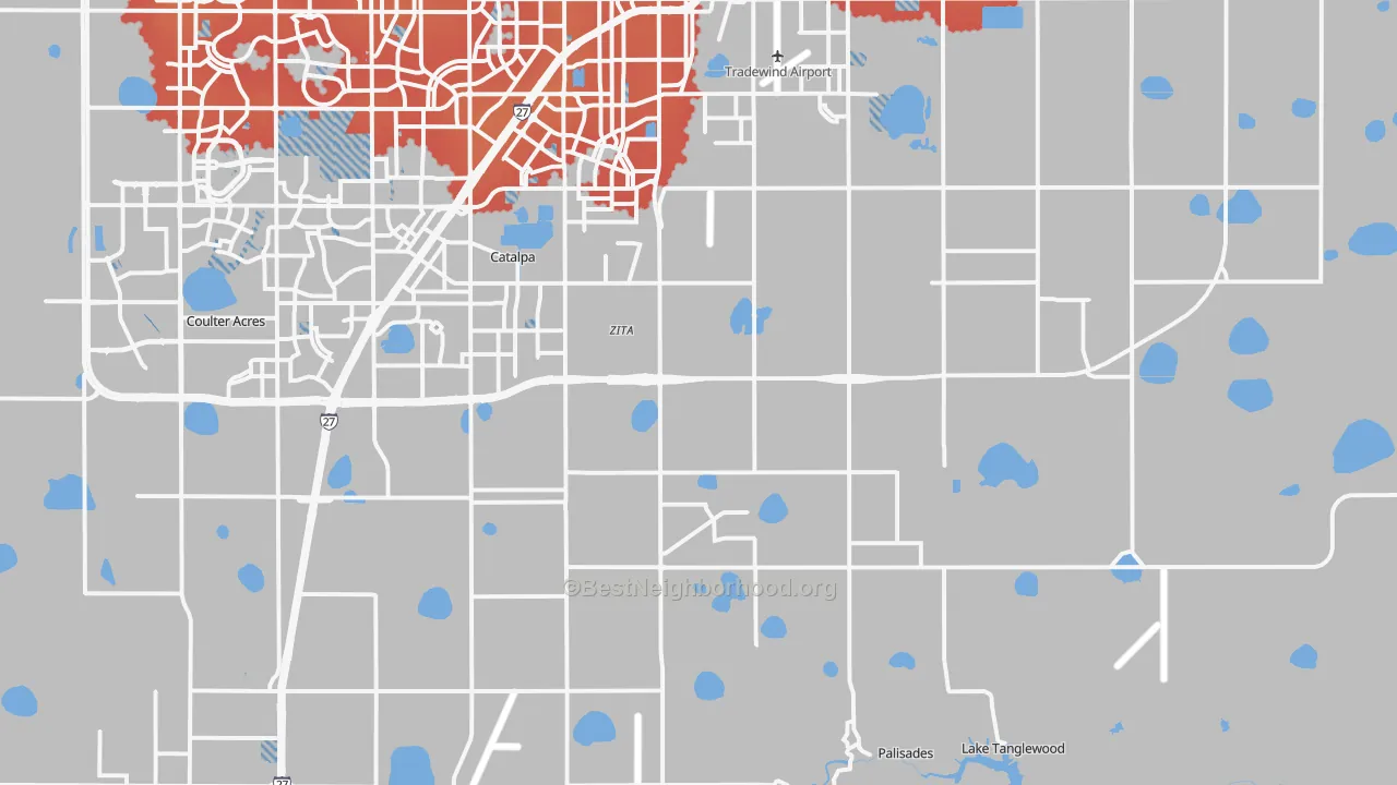 Transit Grade map of 79118, TX