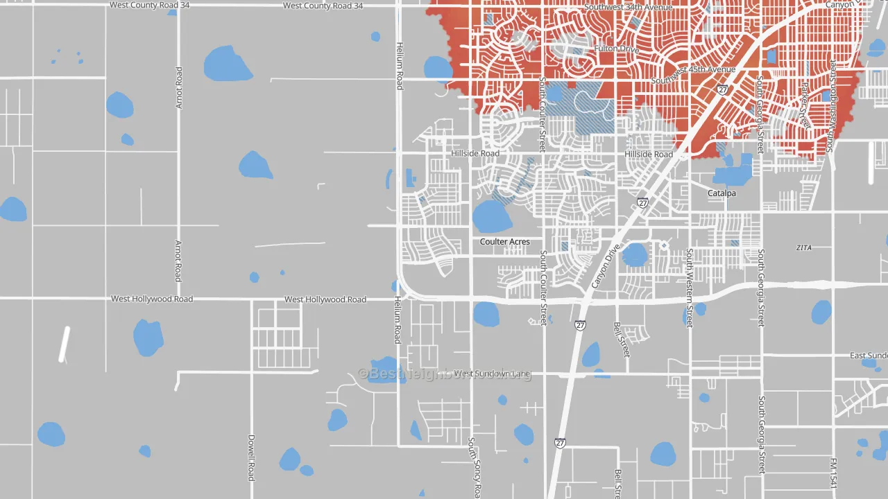 Transit Grade map of 79119, TX