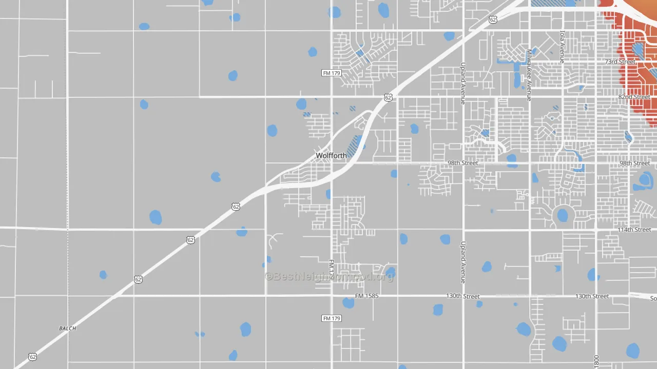 Transit Grade map of 79382, TX