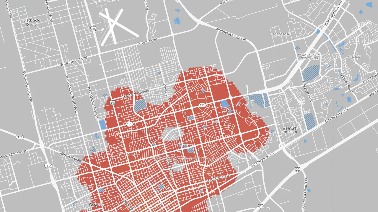 Transit Grade map of 79762, TX