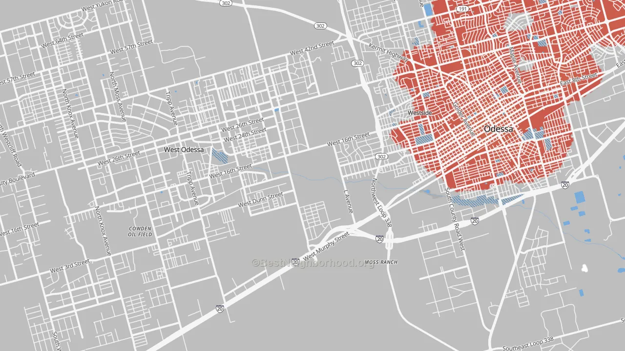 Transit Grade map of 79763, TX