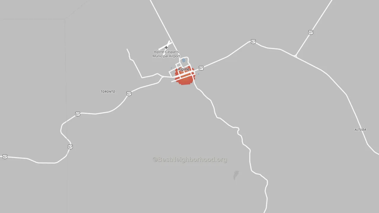 Transit Grade map of 79830, TX