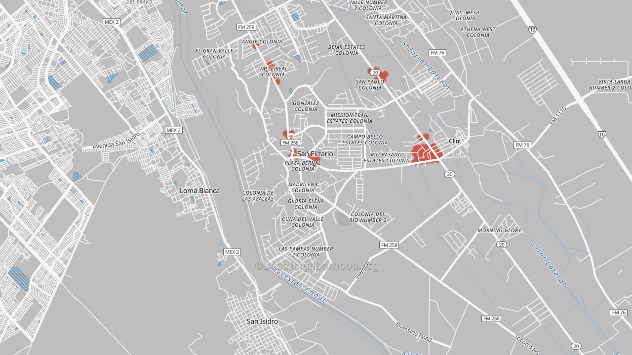 Transit Grade map of 79849, TX