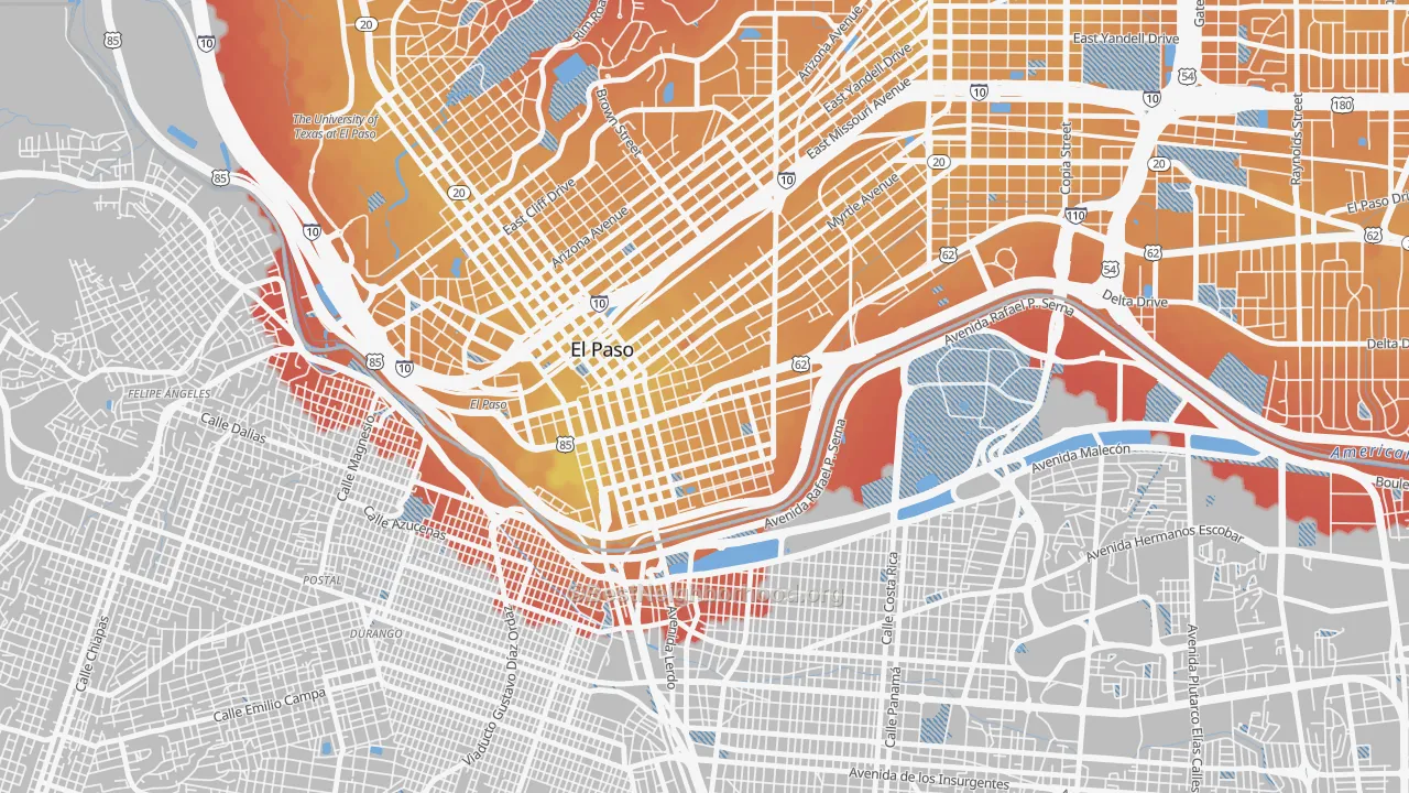Transit Grade map of 79901, TX