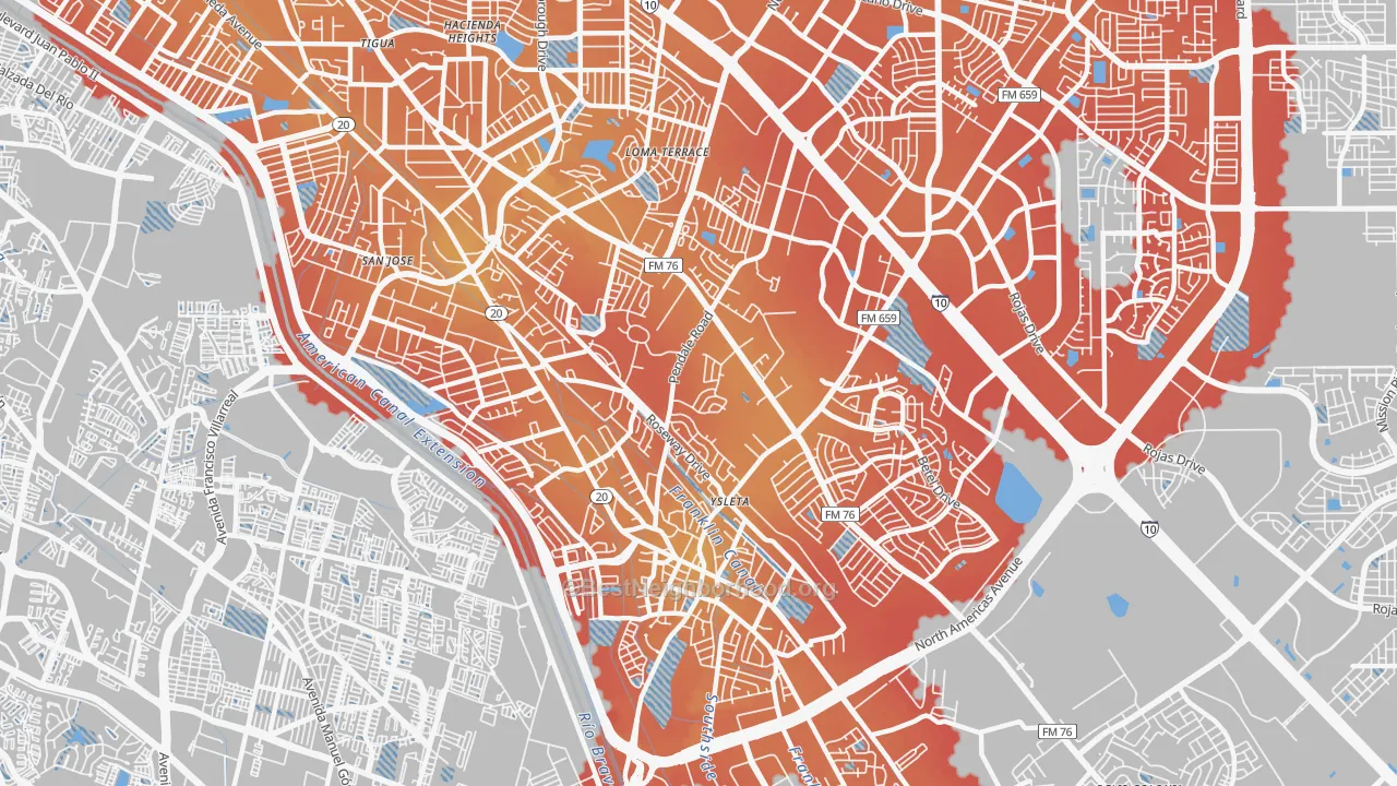 Transit Grade map of 79907, TX