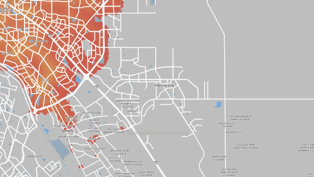 Transit Grade map of 79928, TX