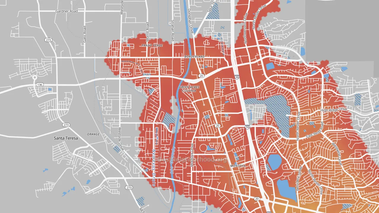 Transit Grade map of 79932, TX