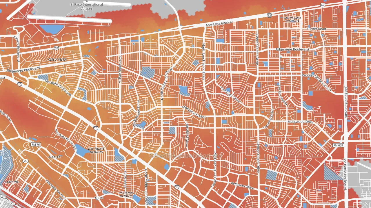 Transit Grade map of 79935, TX