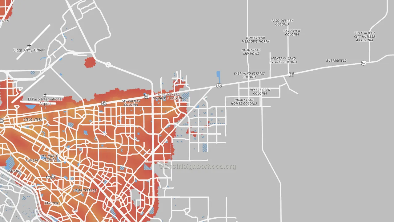 Transit Grade map of 79938, TX