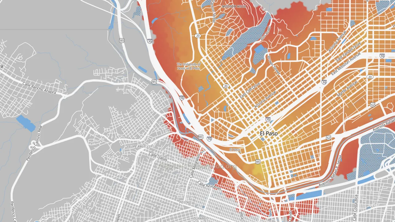 Transit Grade map of 79968, TX