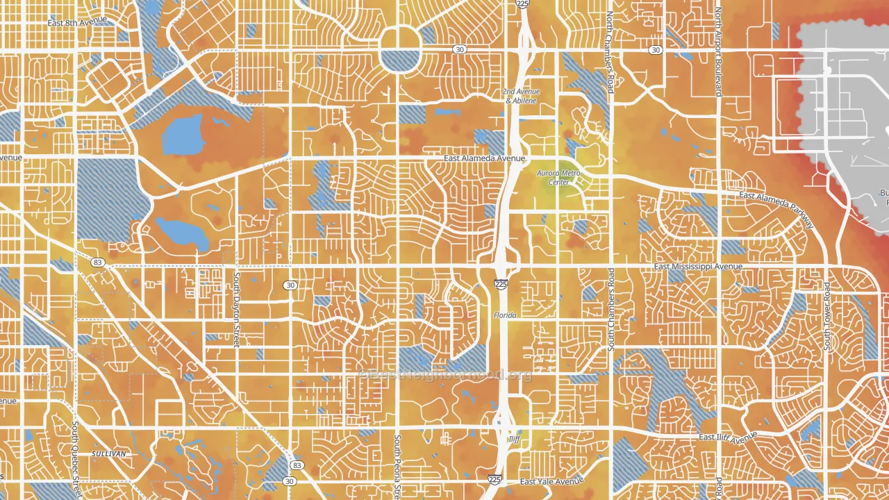 Transit Grade map of 80012, CO