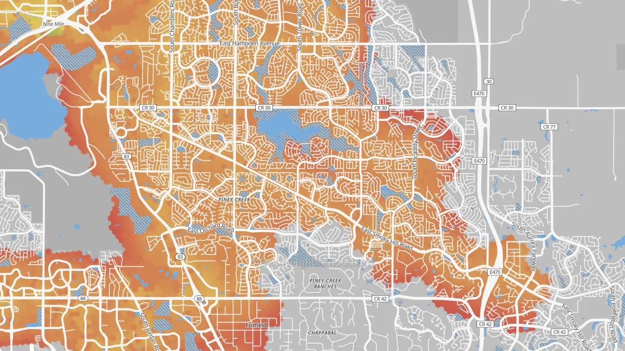 Transit Grade map of 80015, CO