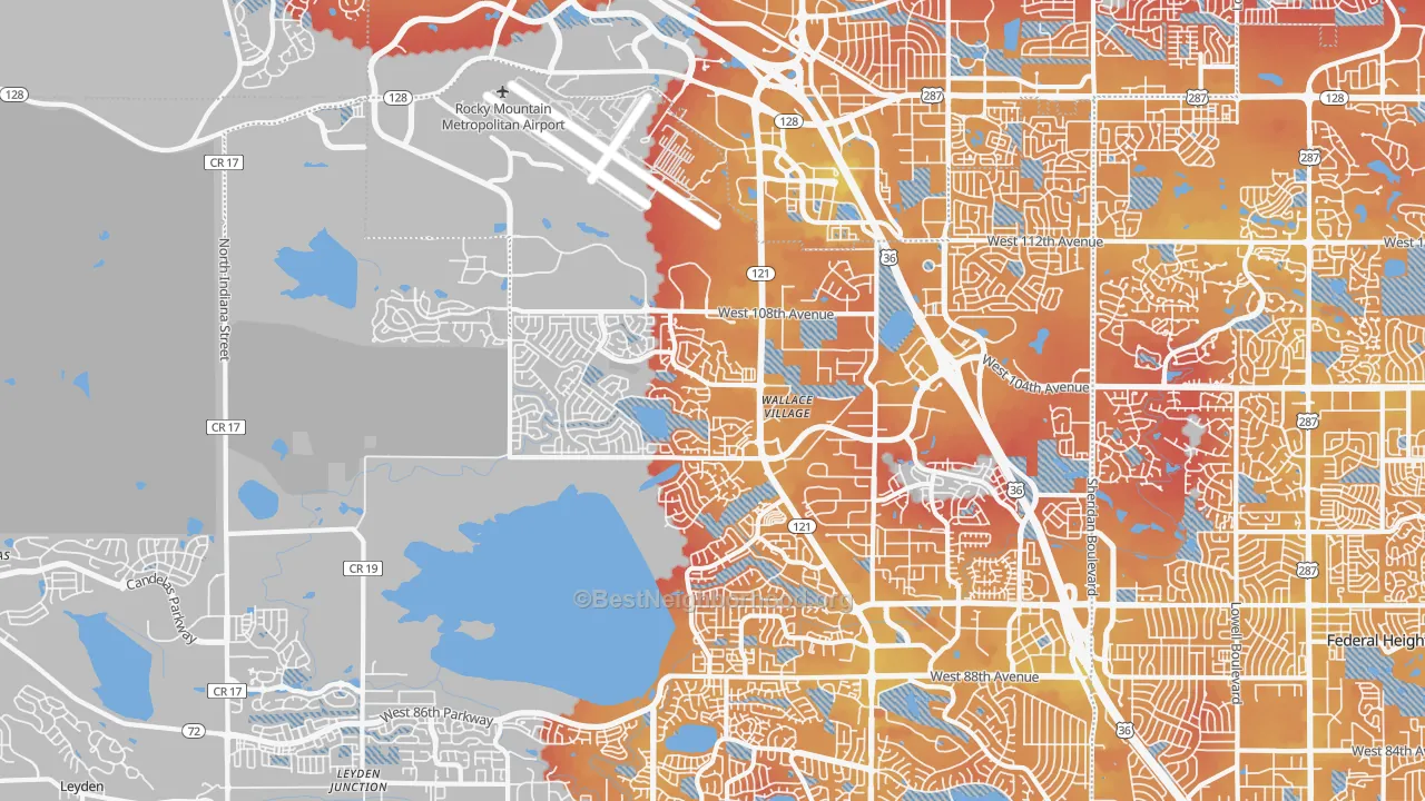 Transit Grade map of 80021, CO