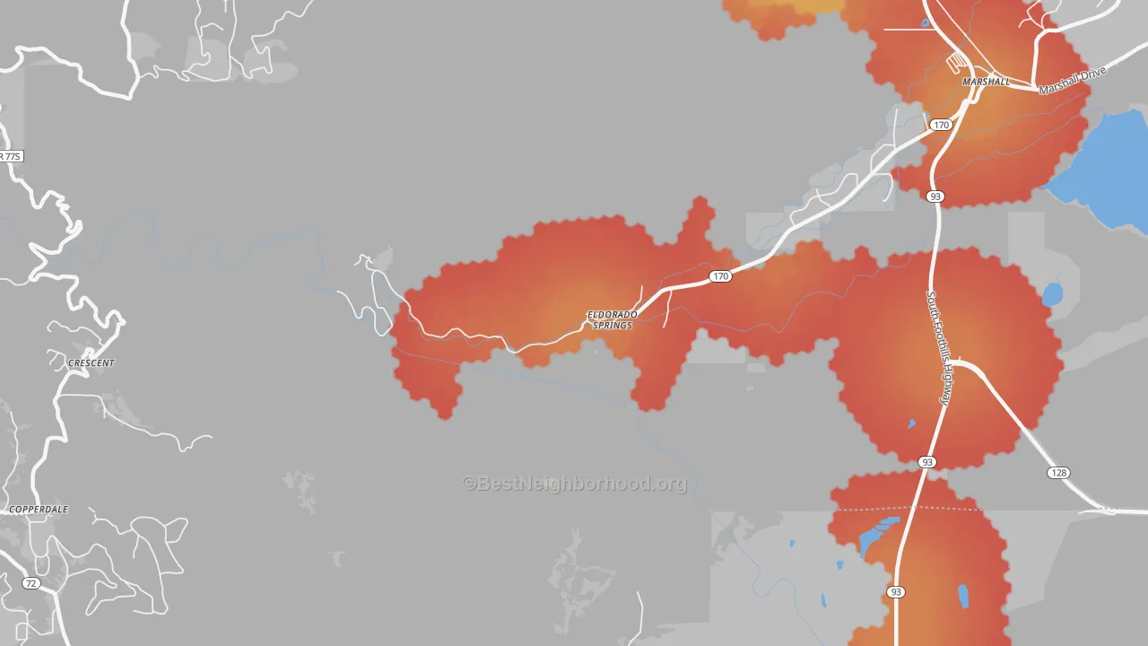 Transit Grade map of 80025, CO