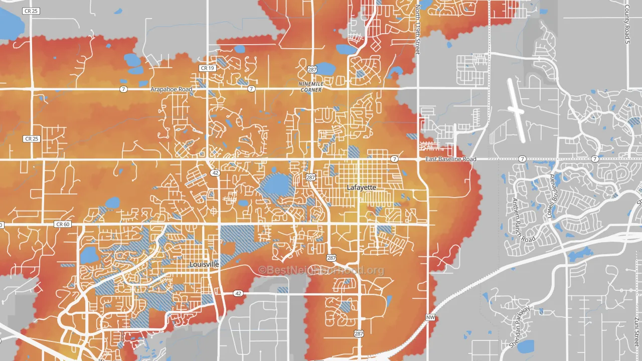 Transit Grade map of 80026, CO