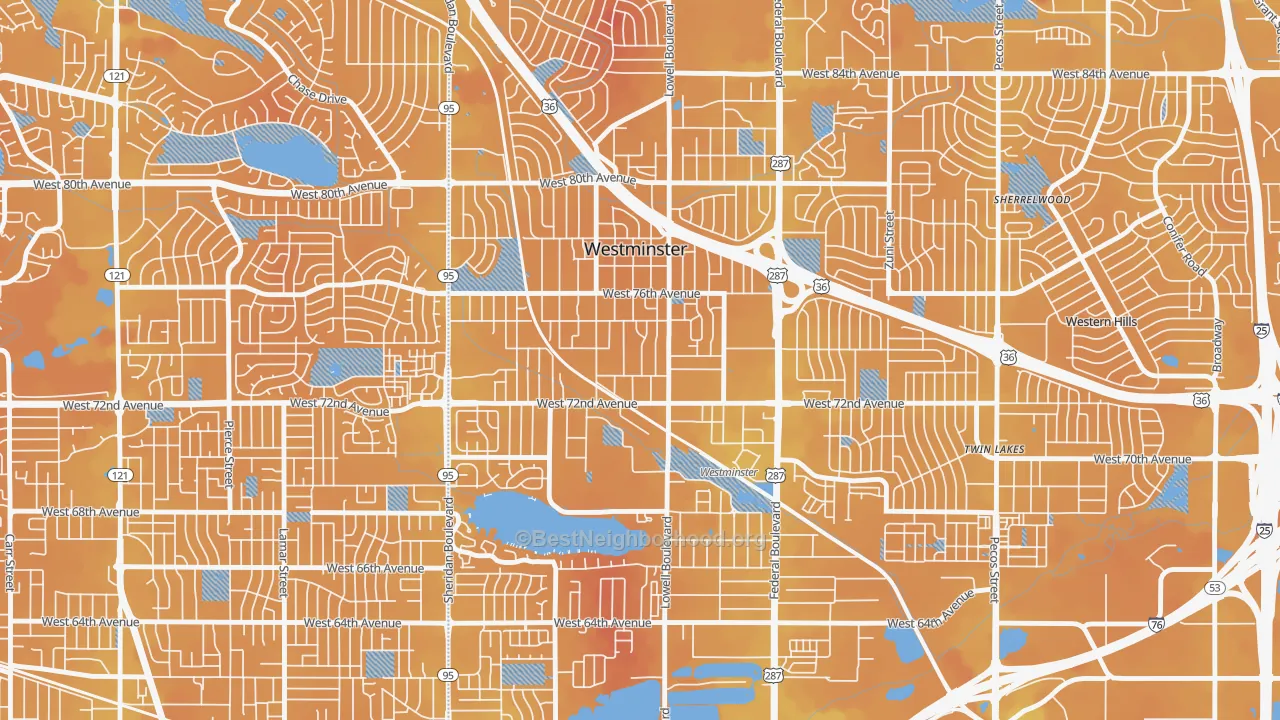 Transit Grade map of 80030, CO