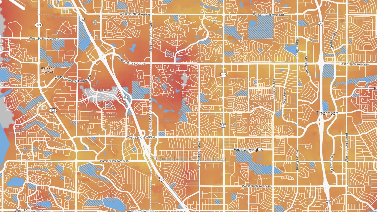 Transit Grade map of 80031, CO