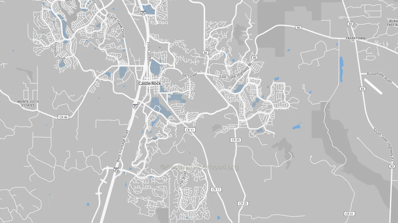 Transit Grade map of 80104, CO