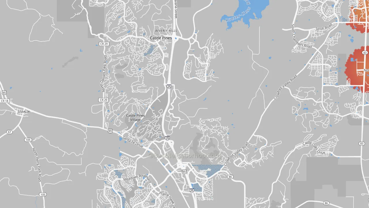 Transit Grade map of 80108, CO