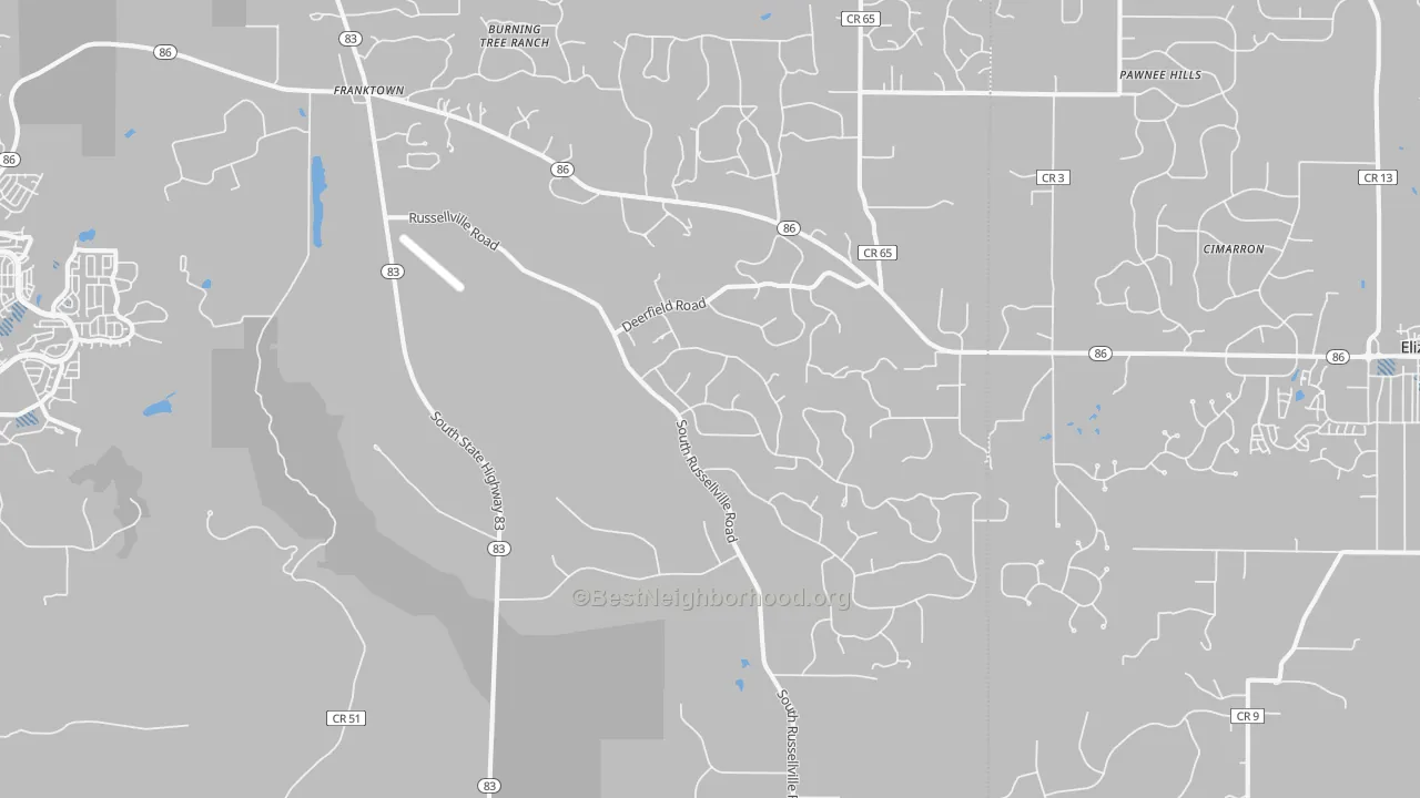 Transit Grade map of 80116, CO