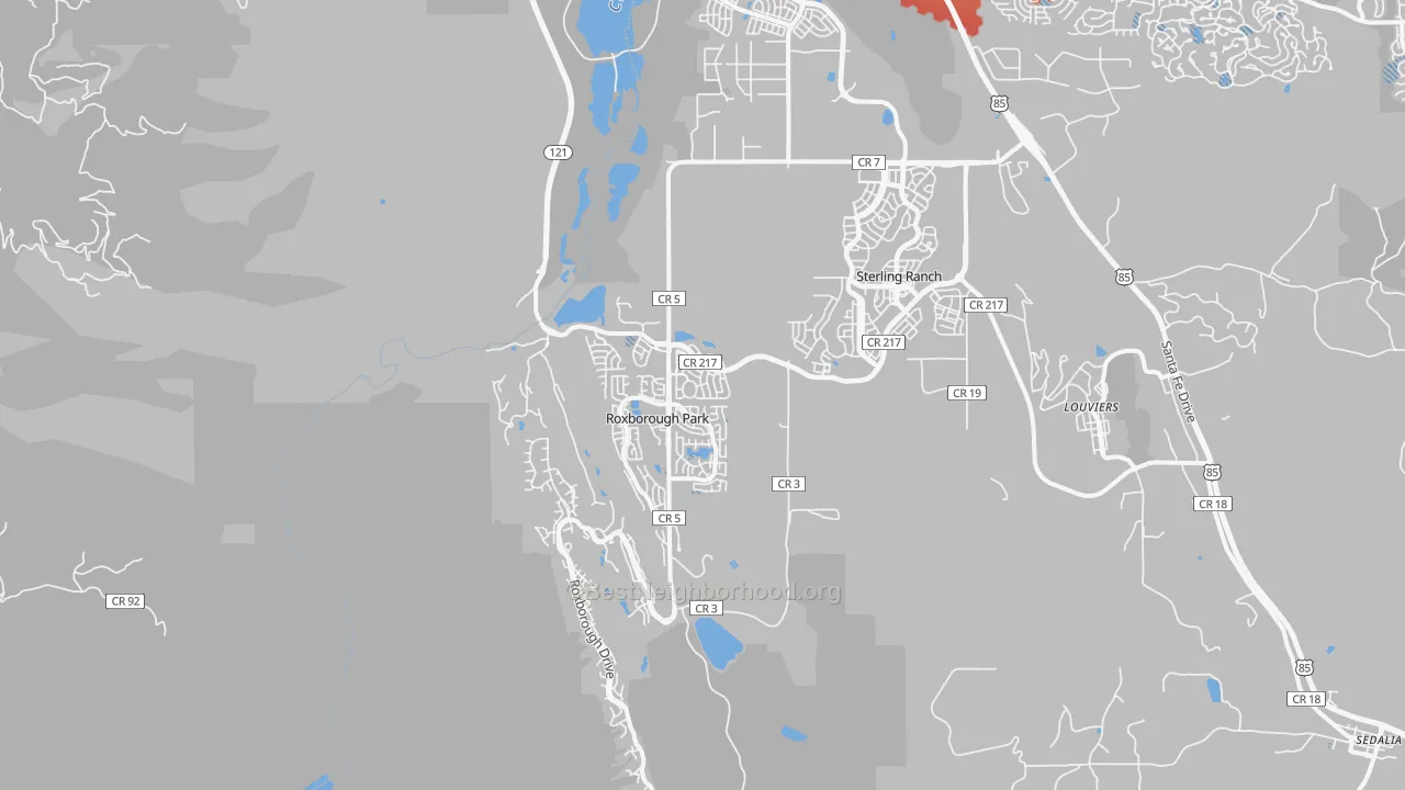 Transit Grade map of 80125, CO