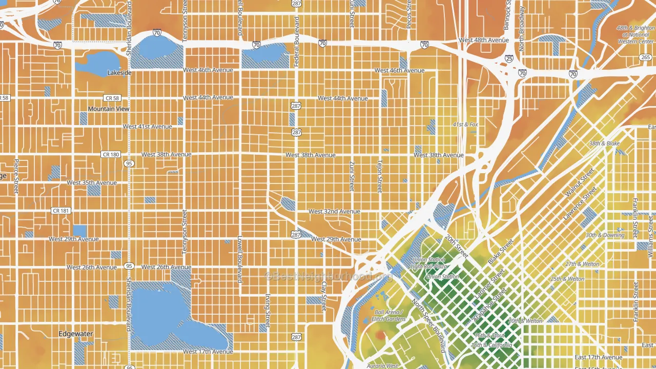 Transit Grade map of 80211, CO