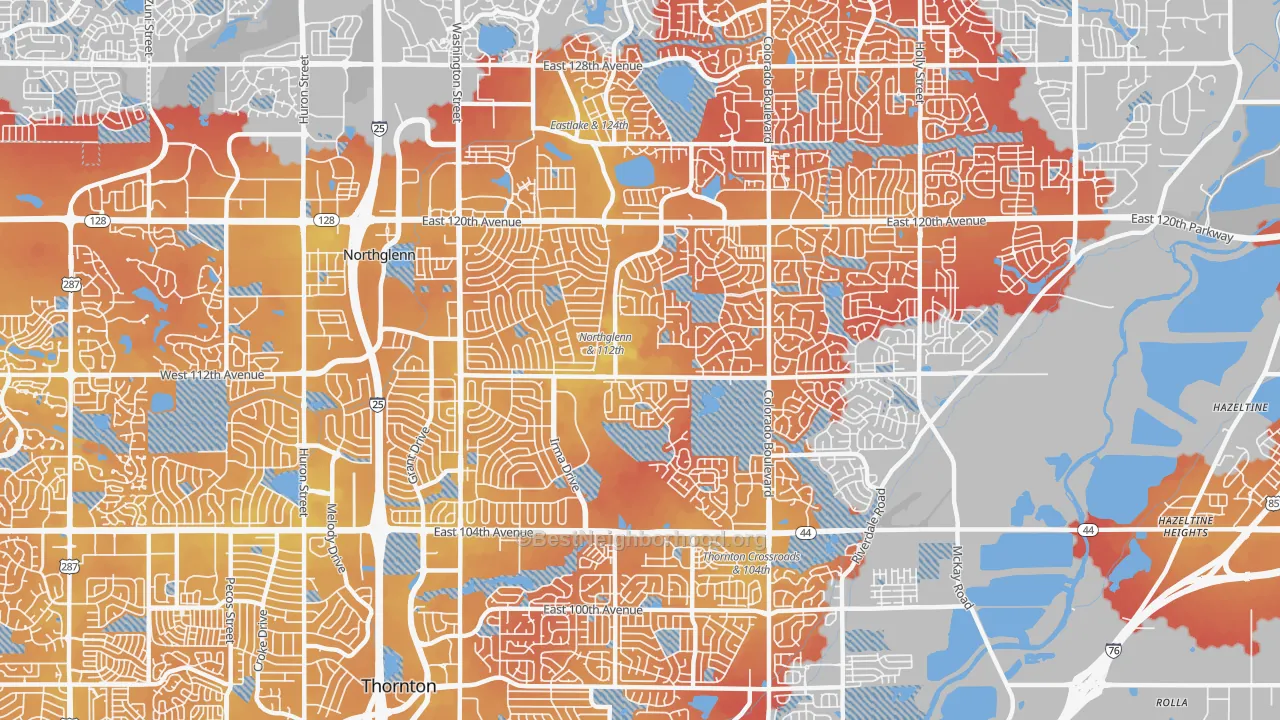 Transit Grade map of 80233, CO