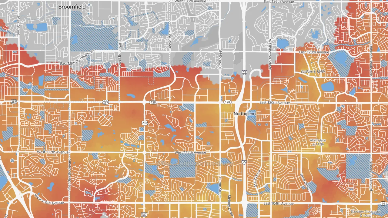 Transit Grade map of 80234, CO