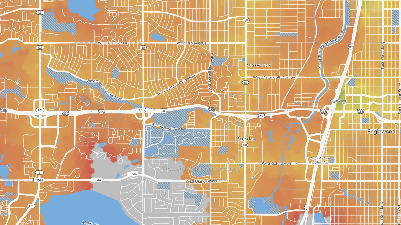Transit Grade map of 80236, CO