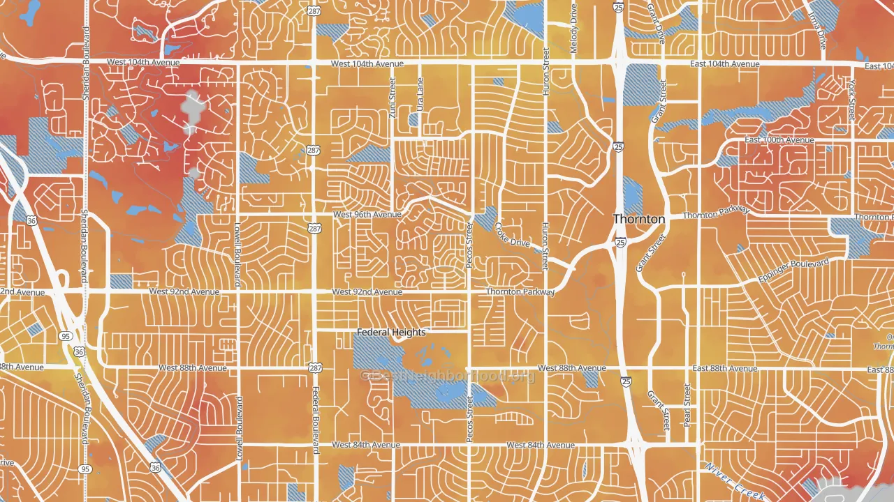 Transit Grade map of 80260, CO