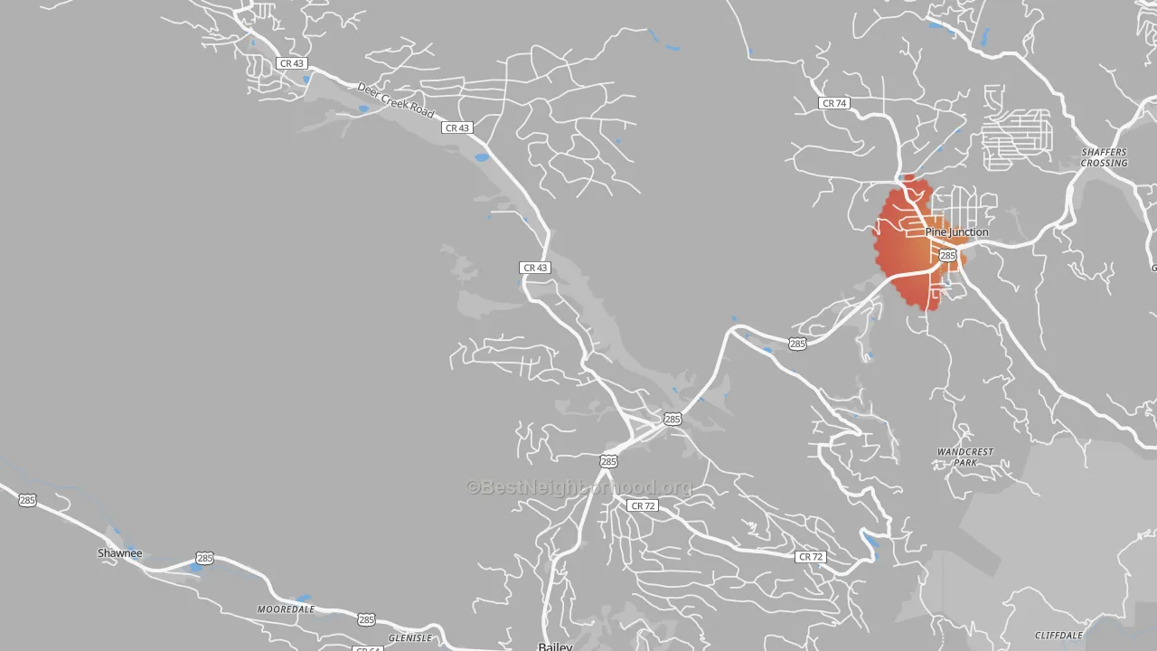 Transit Grade map of 80421, CO
