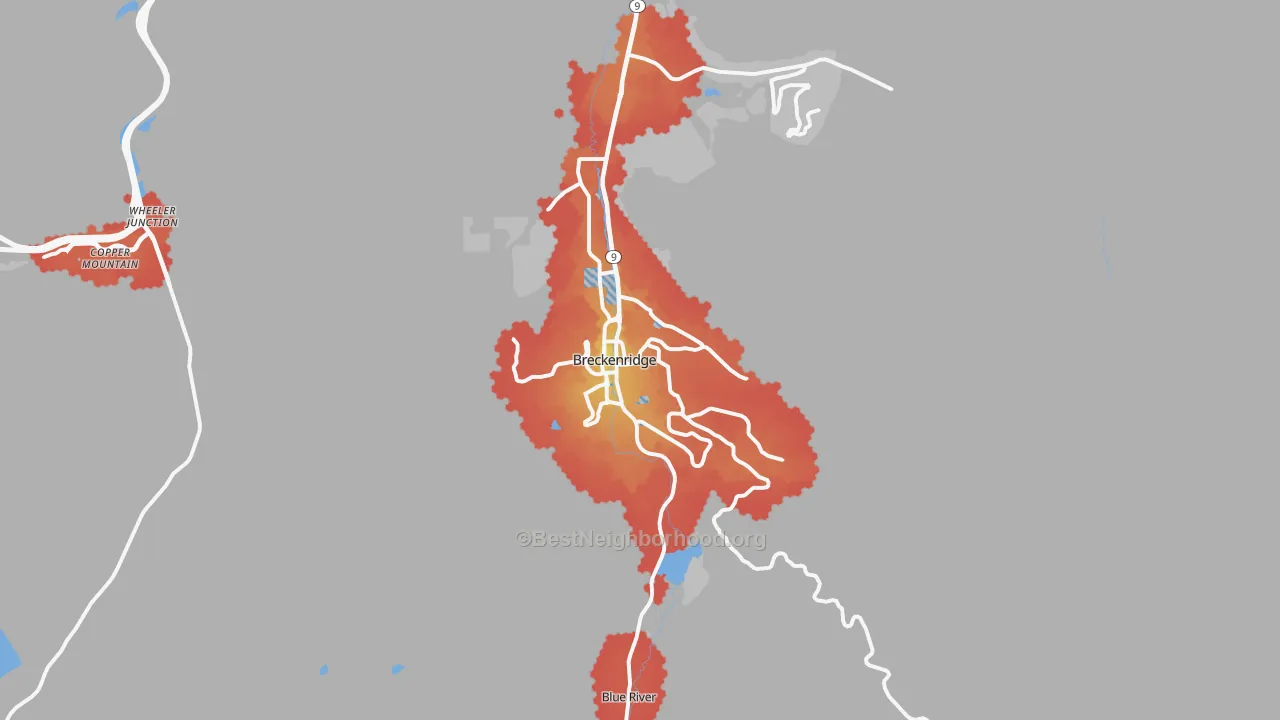 Transit Grade map of 80424, CO