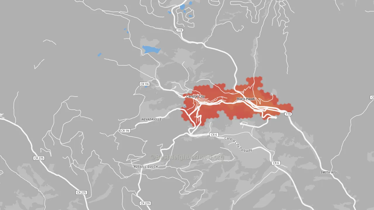 Transit Grade map of 80427, CO