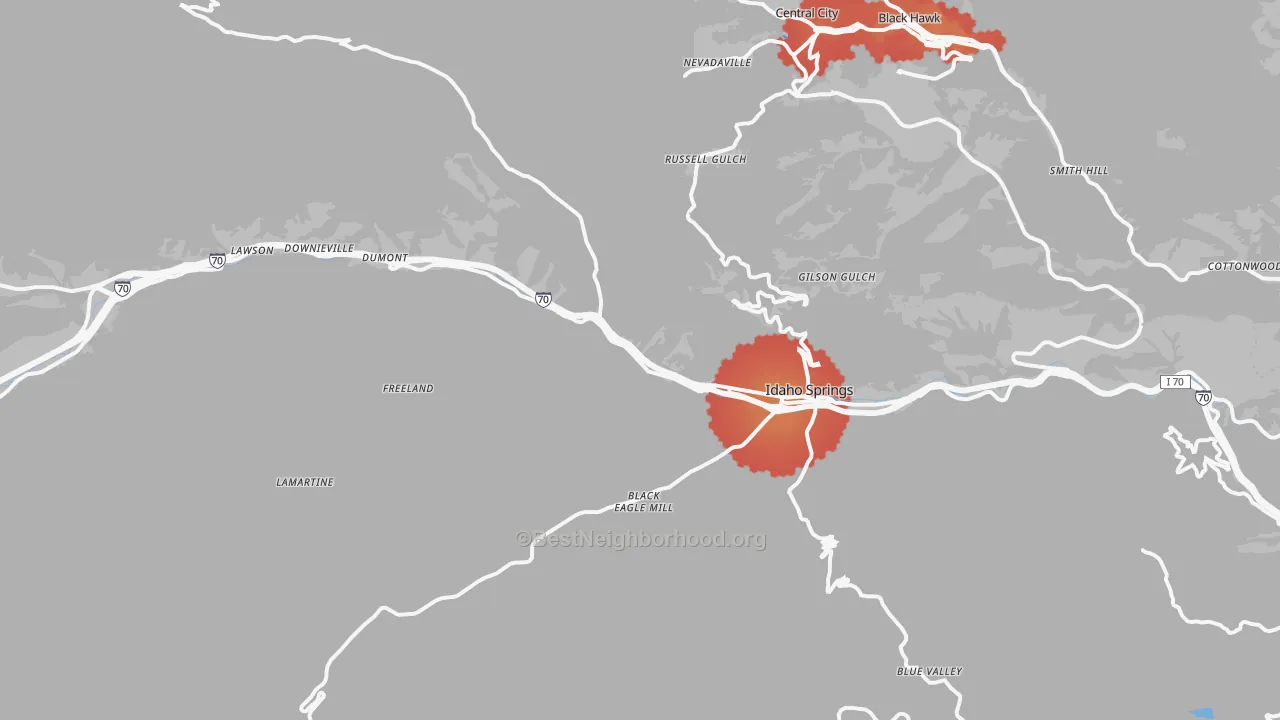 Transit Grade map of 80452, CO